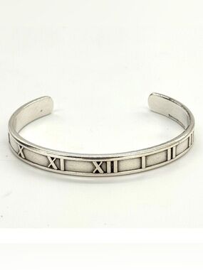 Tiffany & Co. Sterling Silver Atlas Cuff Bangle 6.5" c. 1995